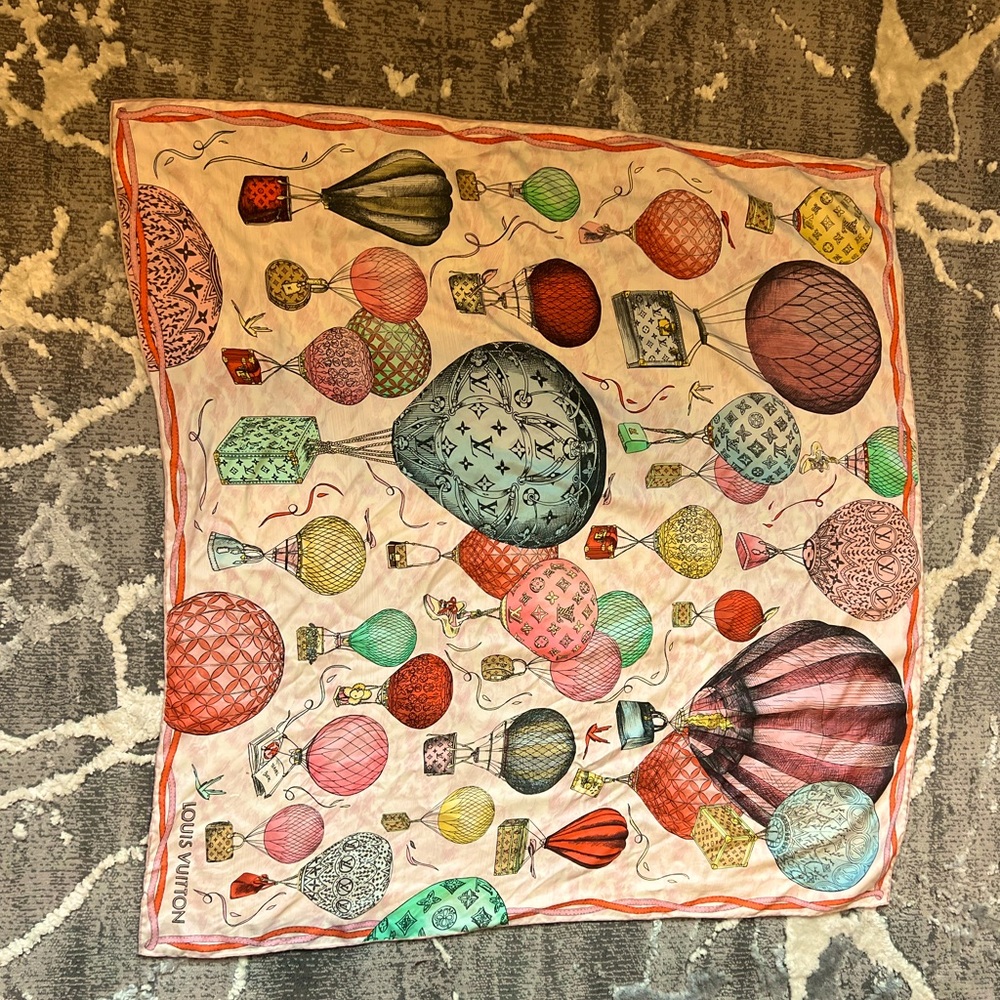 Louis Vuitton hot air balloon scarf Authentic